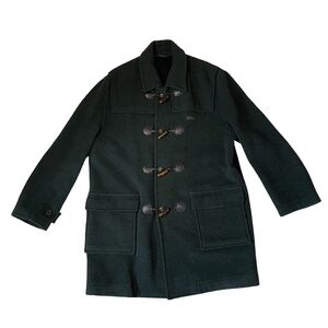 PAUL & SHARK Mens Duffle Coat Medium Charcoal/Green Made in Italy